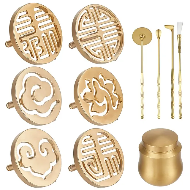 BENECREAT kit encens 11 pièces laiton 6 moules