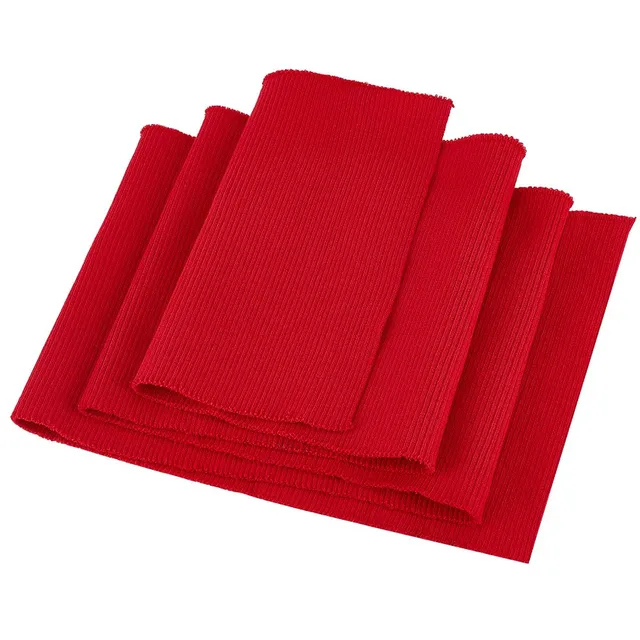 BENECREAT Tissu Côtelé Rouge Foncé 100x17,5 cm Polyester