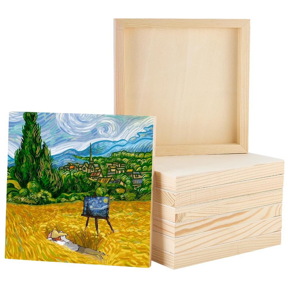 BENECREAT panneau bois 300x300mm lot 8 à peindre brut