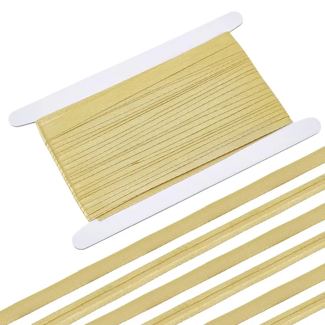 BENECREAT Biais Simple Plié Doré 25 m 15 mm Polyester