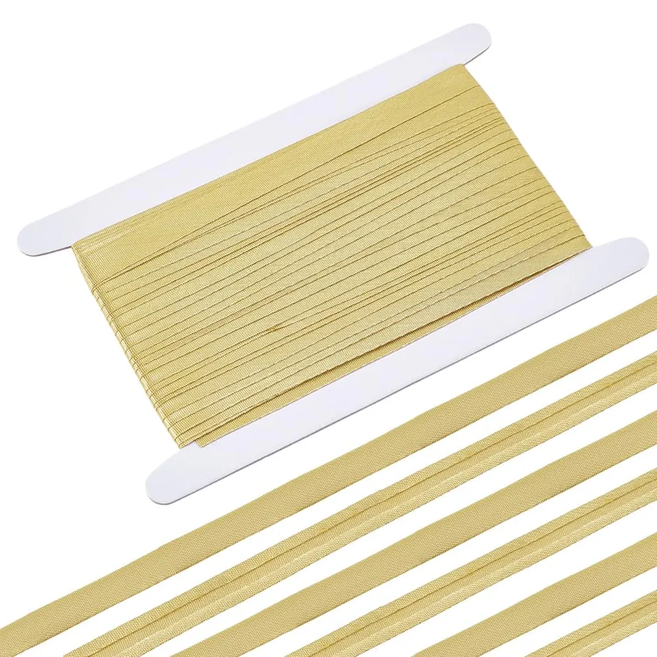 BENECREAT Biais Simple Plié Doré 25 m 15 mm Polyester