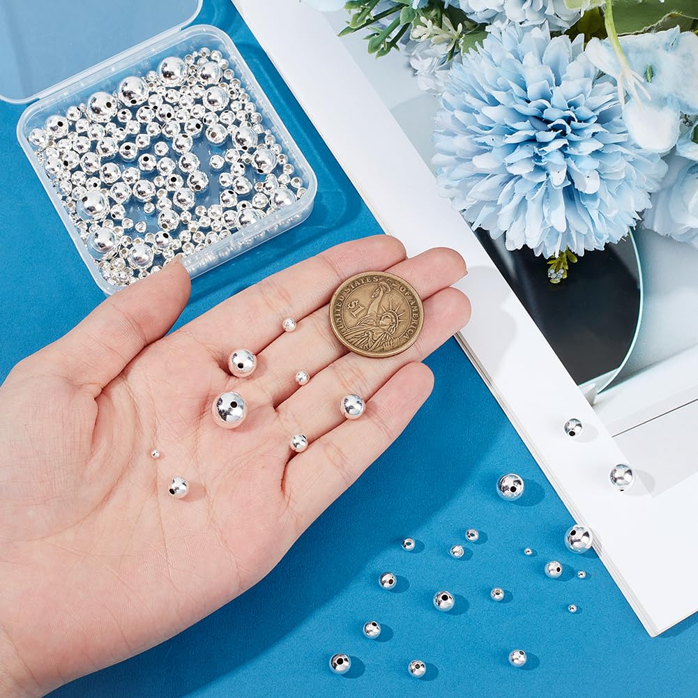 BENECREAT Perles intercalaires laiton argent 925 283pcs