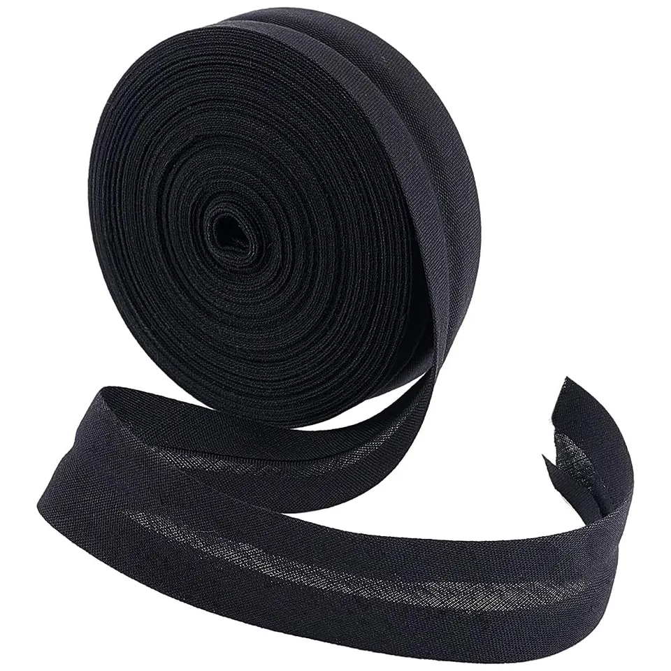 BENECREAT biais simple 20 mm noir 10 m polycoton