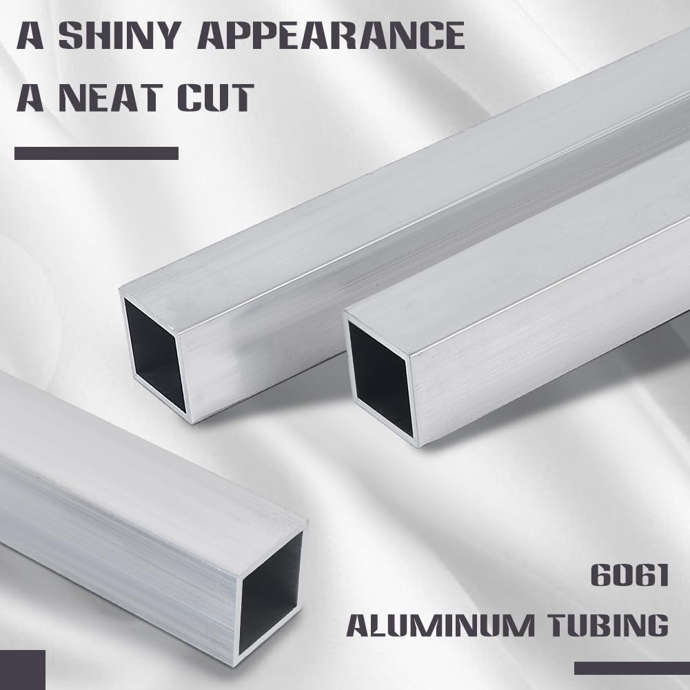 BENECREAT Tube Carré Alu 6061 30x3,8cm 2 pcs