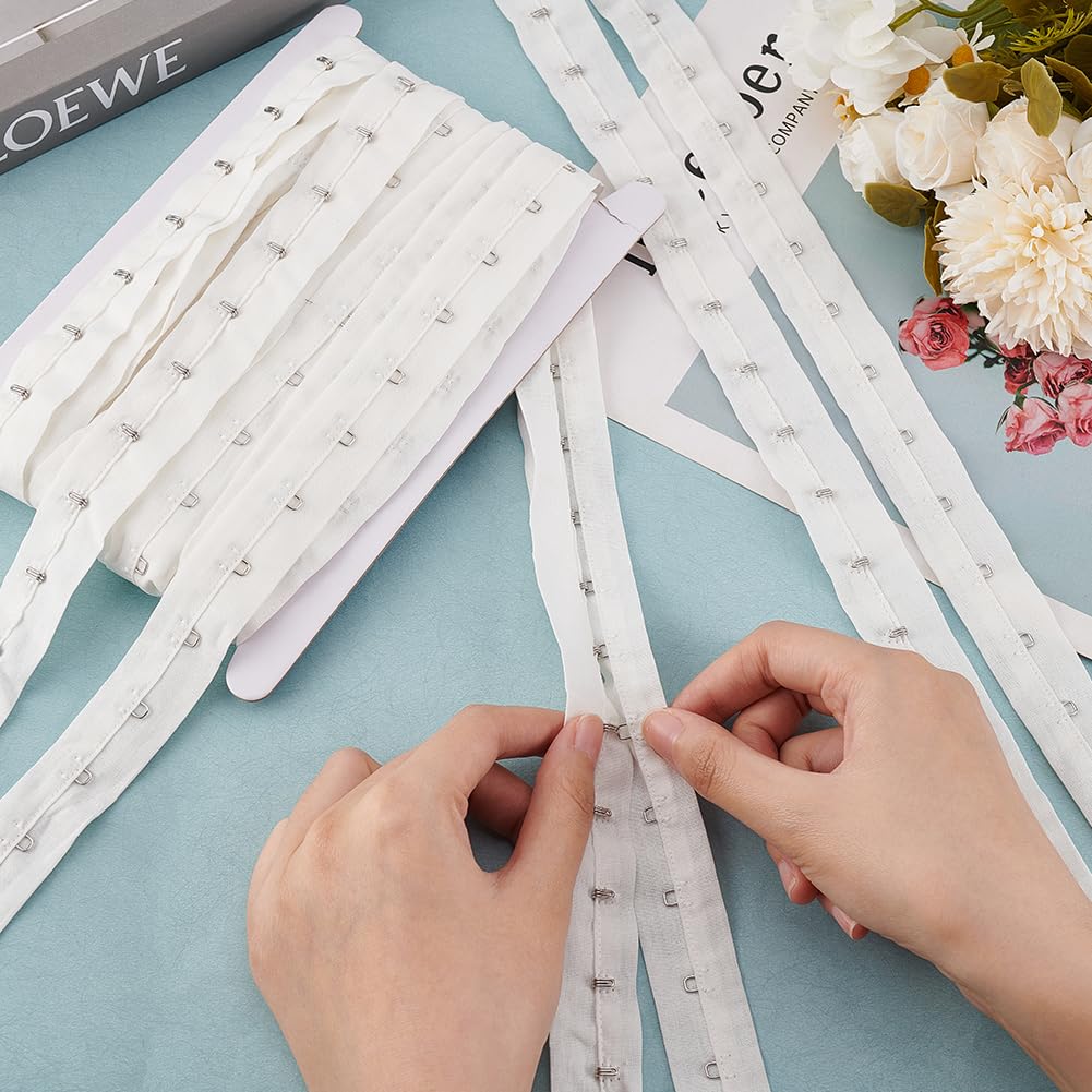 BENECREAT Ruban Crochet Œillet Coton Blanc 5,7m 25mm