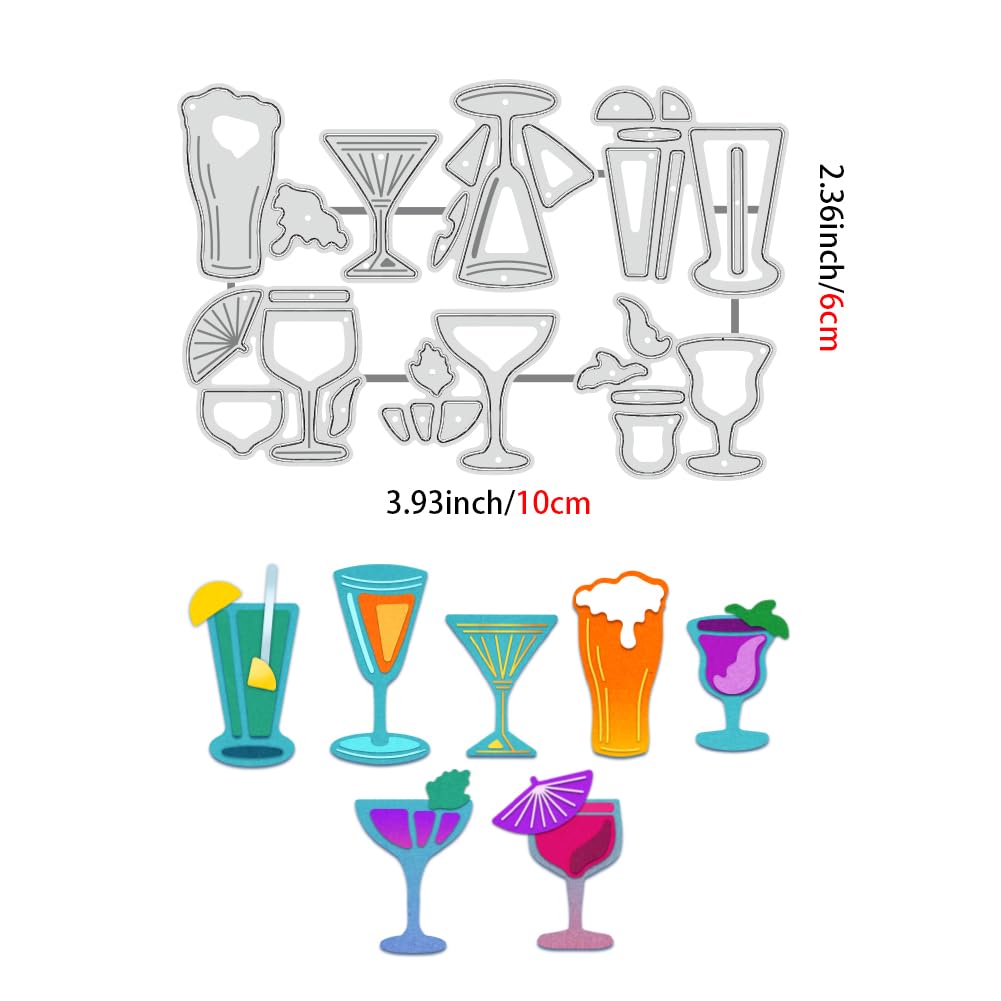 BENECREAT matrice de découpe cocktails verres 10x6cm