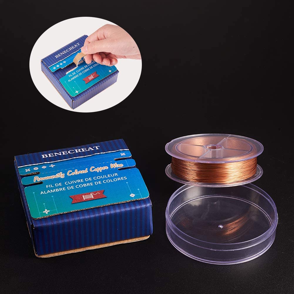 BENECREAT Fil Cuivre Bijoux 0,5 mm 60 m Anti-Ternissement