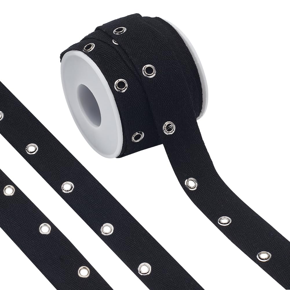 Benecreat ruban à œillets blanc 7,3 m coton 25 mm