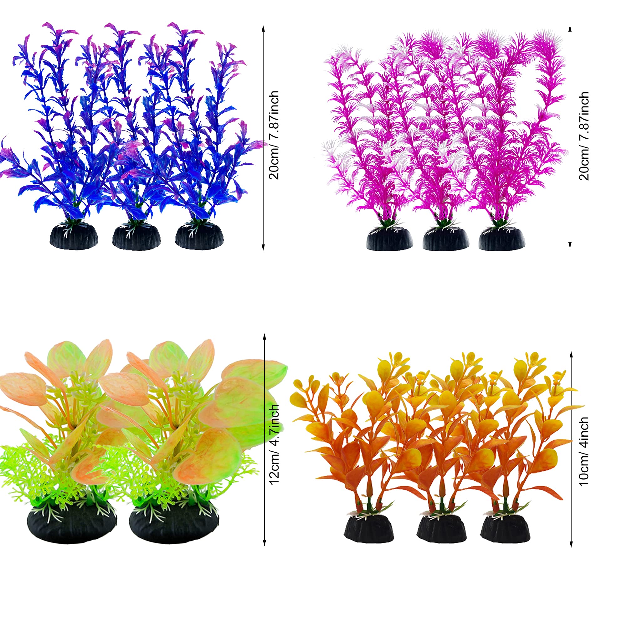 Cayway 37 Plantes Aquarium Plastique Style 1 Vert