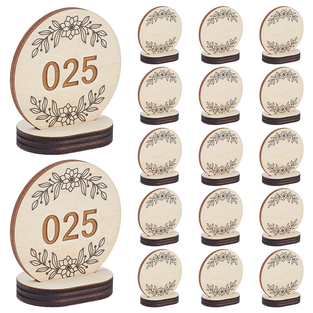 BENECREAT Marque-places bois cœur 20 pcs 75 mm mariage