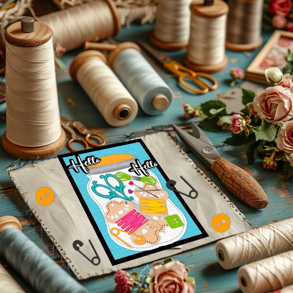 BENECREAT Dies Découpe Pot Épingles Aiguilles Couture Scrapbooking