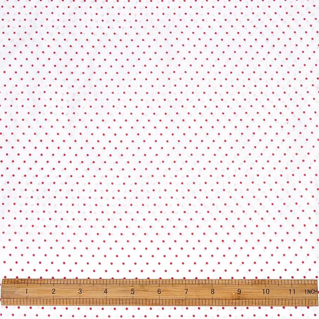 BENECREAT Tissu Coton Pois Blanc 1x1.45m Couture Robe