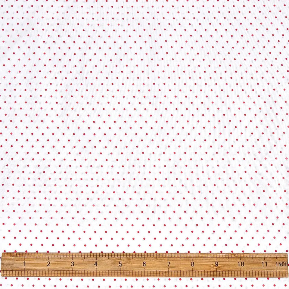 BENECREAT Tissu Coton Pois Blanc 1x1.45m Couture Robe