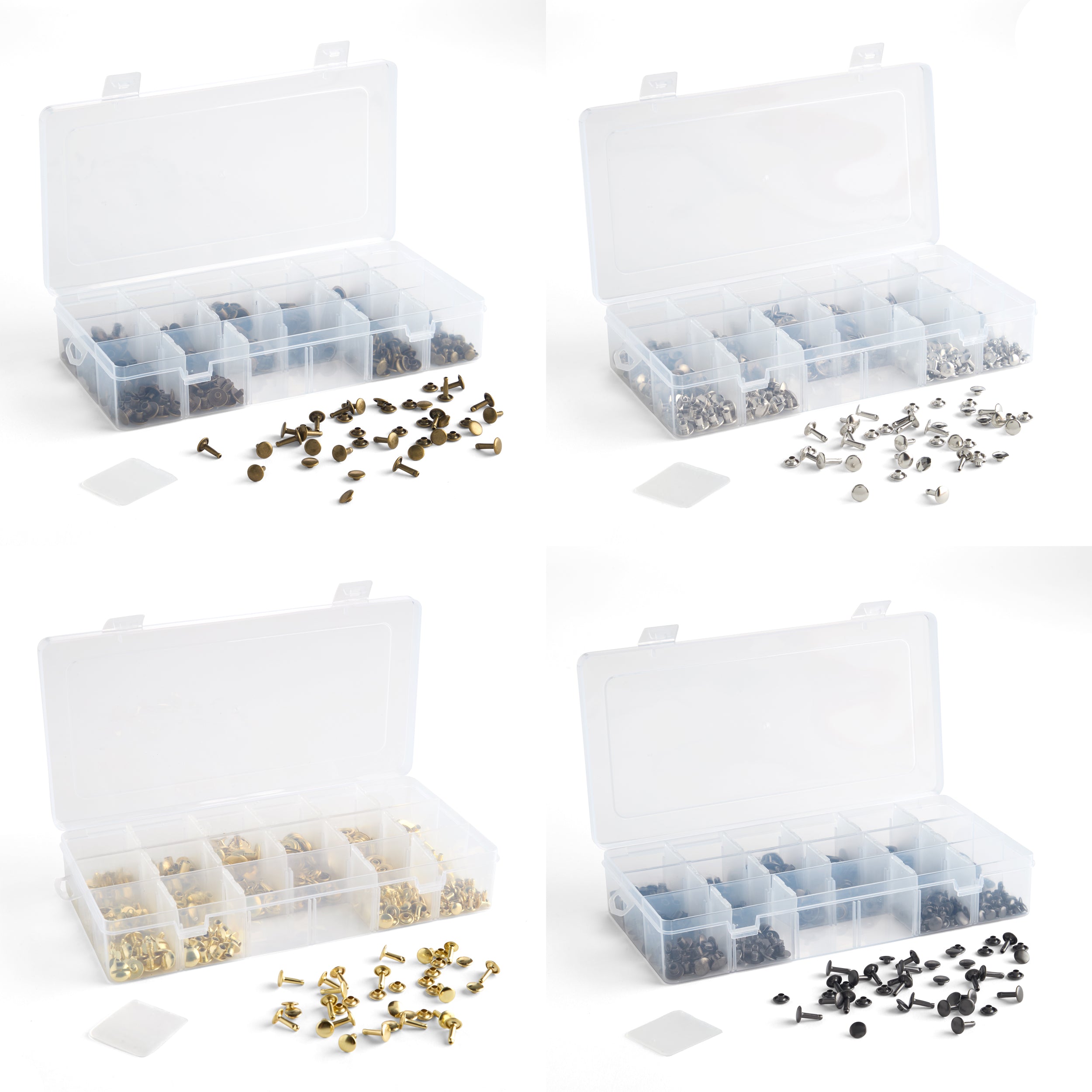 Tandy Leather attaches cuir lot vis rivets nickel 160 jeux