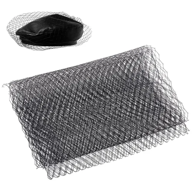 BENECREAT 3x0,25 m Tulle Filet Nylon Noir Mariage