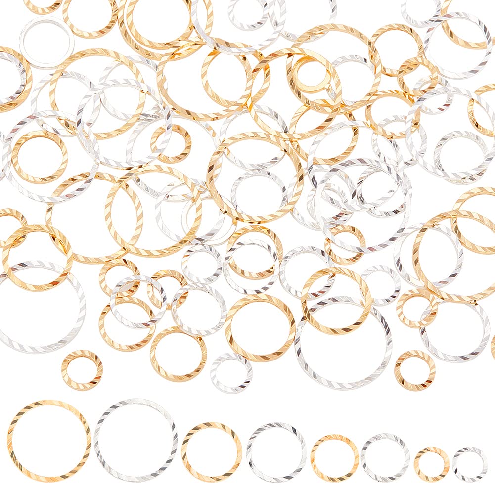 BENECREAT Clous d'oreilles cœur plaqué or 18K 16 pcs