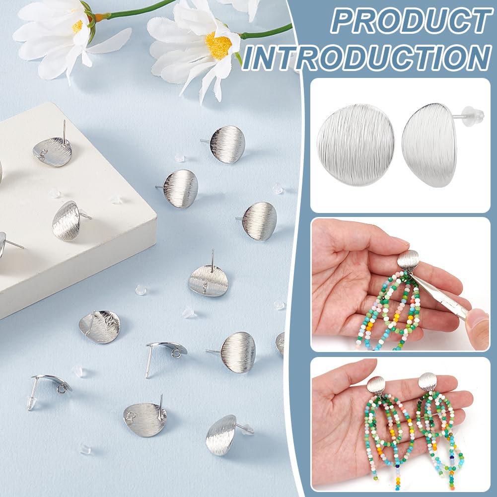 BENECREAT Clous d'Oreilles Disque Platine 20 Paires