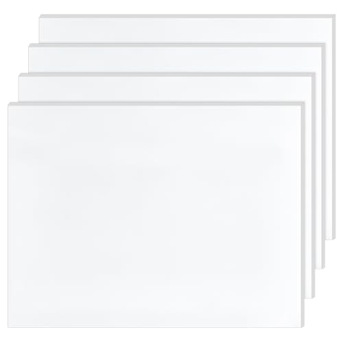 BENECREAT Feuilles UHMW blanc 20x15x0,6cm lot de 4