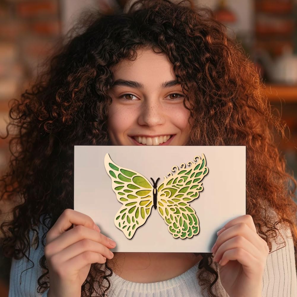 BENECREAT Papillons Plumes de Paon die de découpe métal artistique