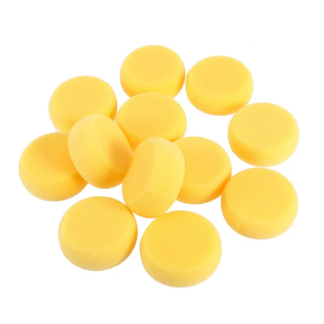 ROSENICE Éponges Rondes Jaunes 6,5 cm Peinture Lot 12