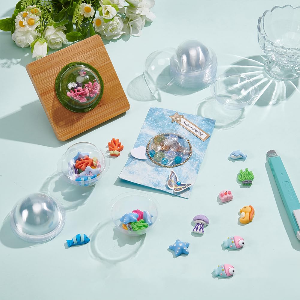 BENECREAT Dômes Plastique Transparent Shaker 60mm Lot 100