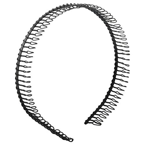ROSENICE Serre-tête peigne métal noir 80 dents femme