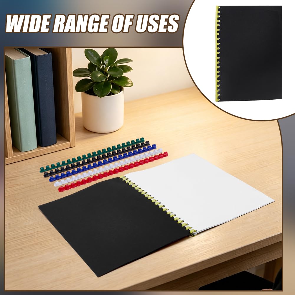 BENECREAT Kit de Reliure A4 Couvertures Peignes 180pcs Couleur