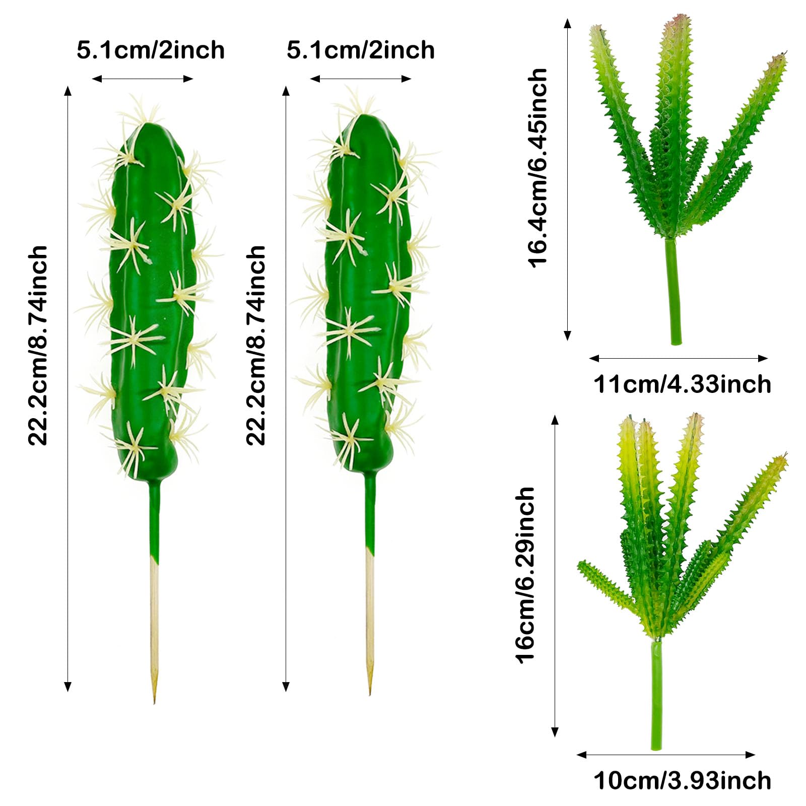 Cayway succulentes artificielles style 1 lot 10 cactus