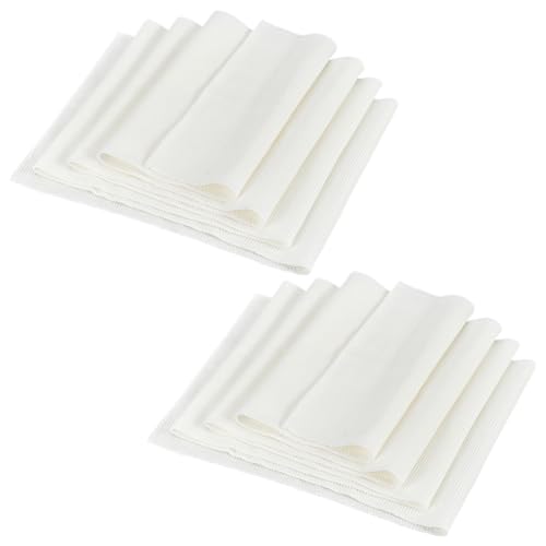 BENECREAT tissu bords côtes blanc antique 113 cm coton