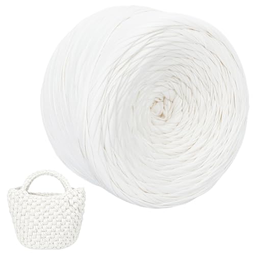 BENECREAT fil similicuir plat 15mm blanc 90m crochet