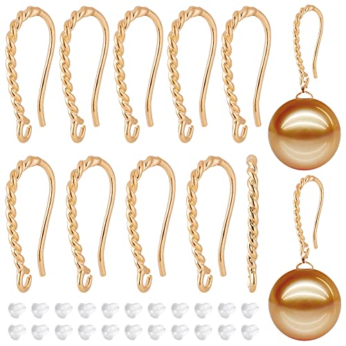 BENECREAT clous oreilles plaqué or 14K crochets