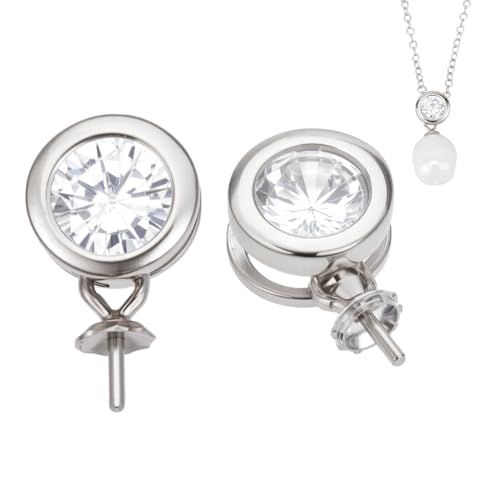 BENECREAT Bélière Vis Argent 925 Zircon Lot de 2