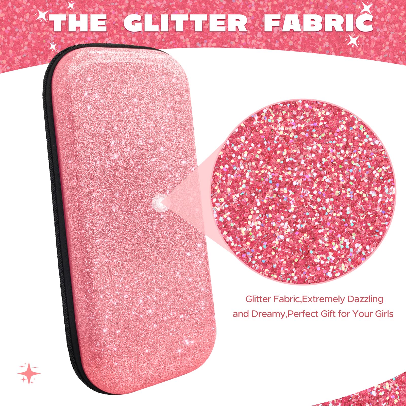 JYPS Paillettes Housse Switch / OLED Rose Rigide