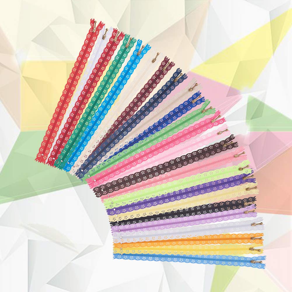 BENECREAT fermetures éclair dentelle nylon 40 cm 48 pcs
