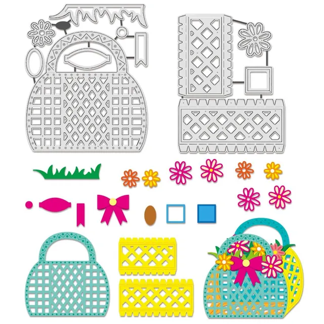 BENECREAT Panier Jelly Tote matrice de découpe 3D lot de 2