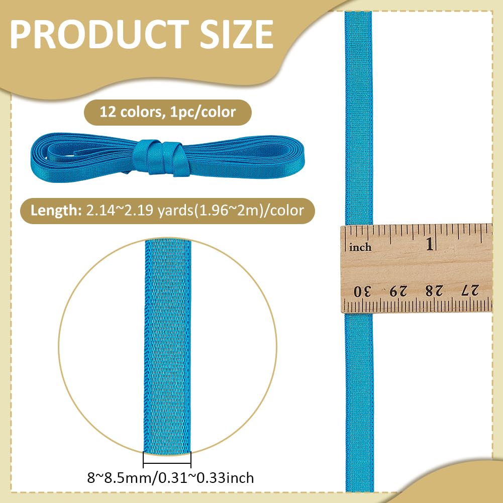 BENECREAT élastique soutien-gorge 8 mm 12 couleurs 24 m
