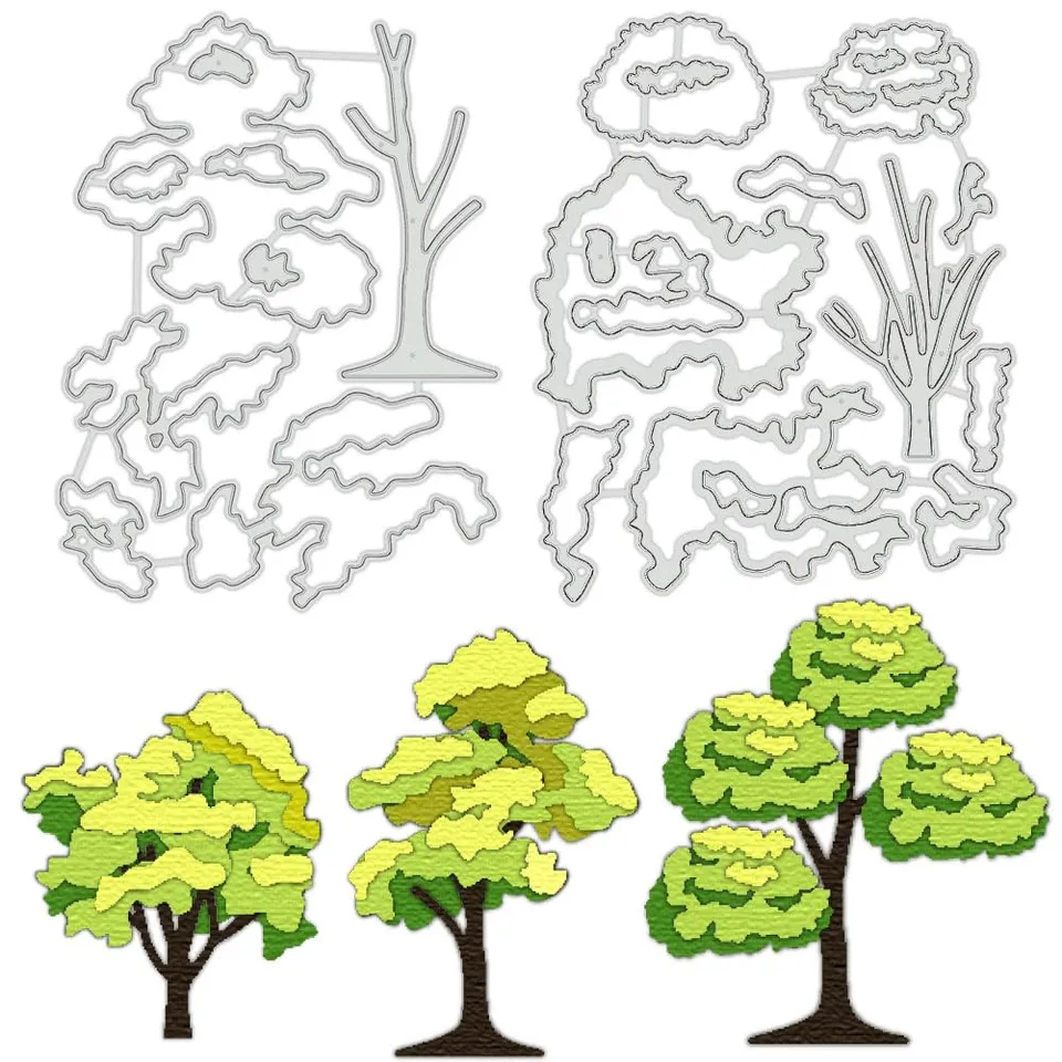 BENECREAT Dies Découpe Arbres Forêt Scrapbooking Acier