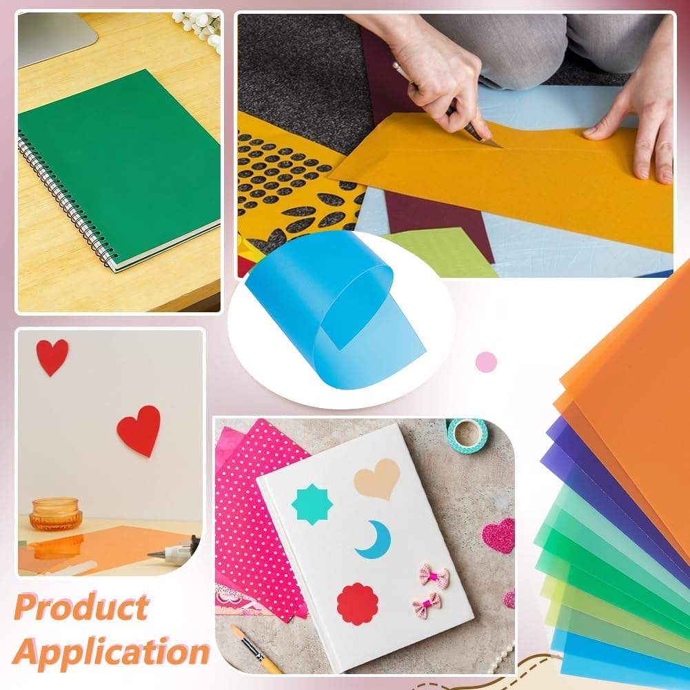 BENECREAT feuilles PVC souple A4 givré 6 couleurs 24 pcs