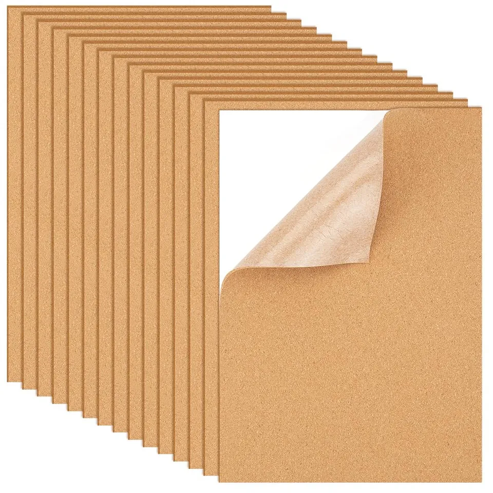 BENECREAT feuille liège autocollante 21,3x30cm lot 15 naturel