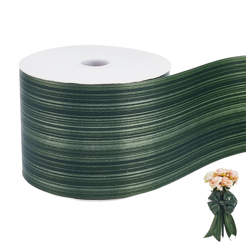 BENECREAT ruban satin fleuriste argenté 10 cm x 100 m