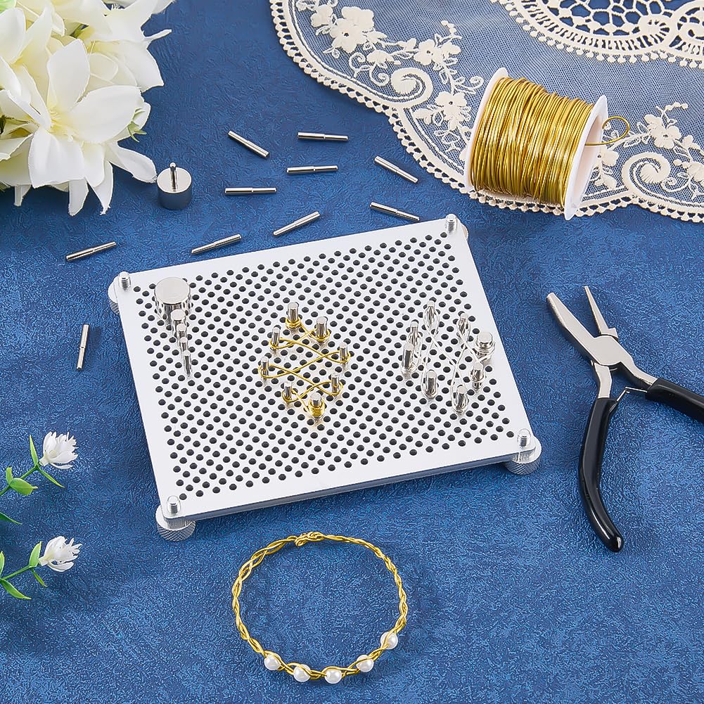 BENECREAT Gabarit Cintrage Fil Alu Kit Bijoux 32 Chevilles