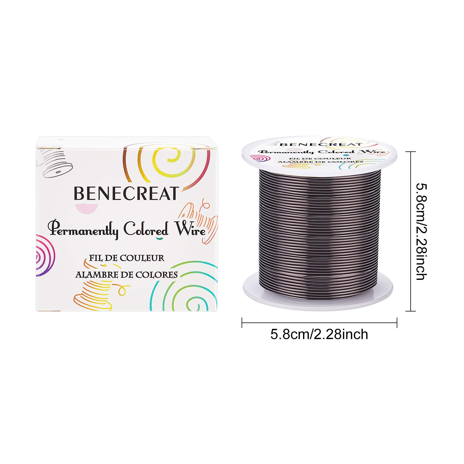 BENECREAT Fil Cuivre Bijoux 1mm Bronze 30m Anti-Ternissement