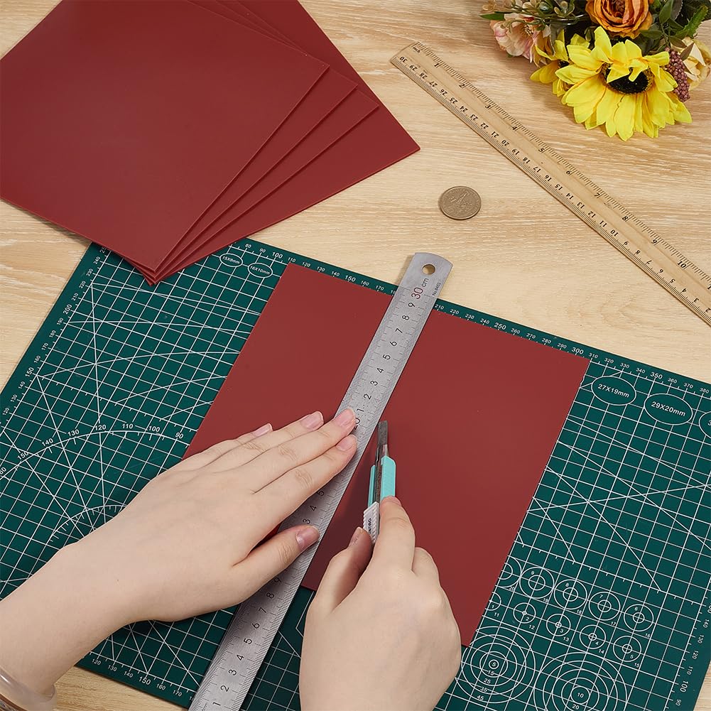 BENECREAT feuille silicone 200x200x2mm rouge 5pcs haute température