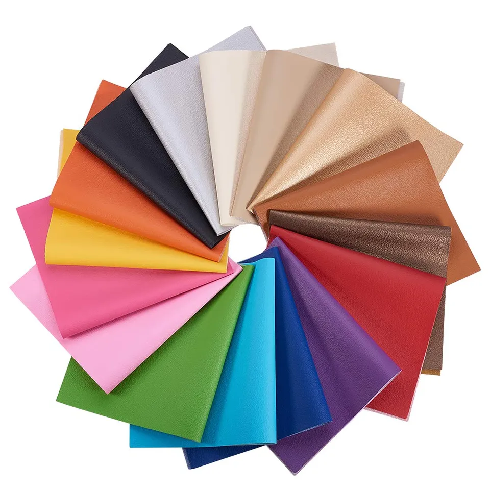 BENECREAT similicuir litchi 34x20 cm 16 feuilles assorties