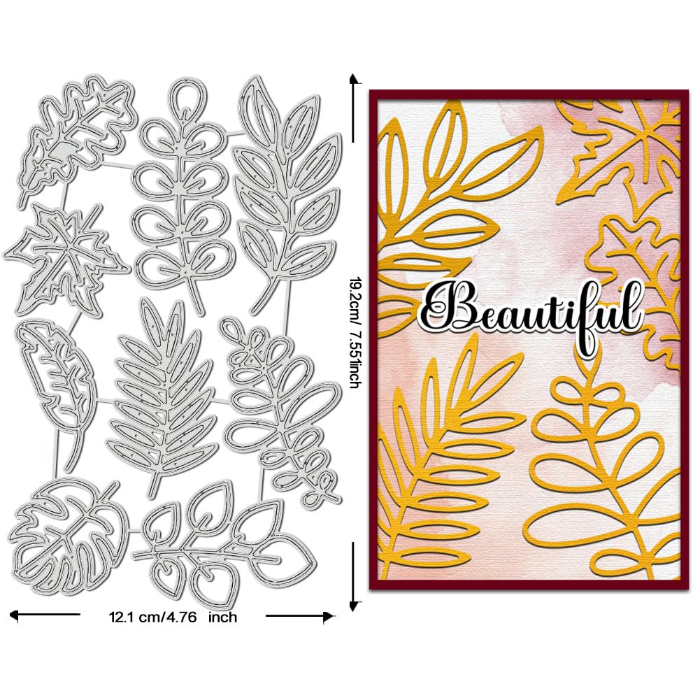 BENECREAT Matrices Découpe Feuilles Trait dies 12,1x19,2cm