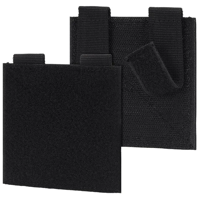 BENECREAT panneau patch tactique MOLLE noir 6 pcs 110mm