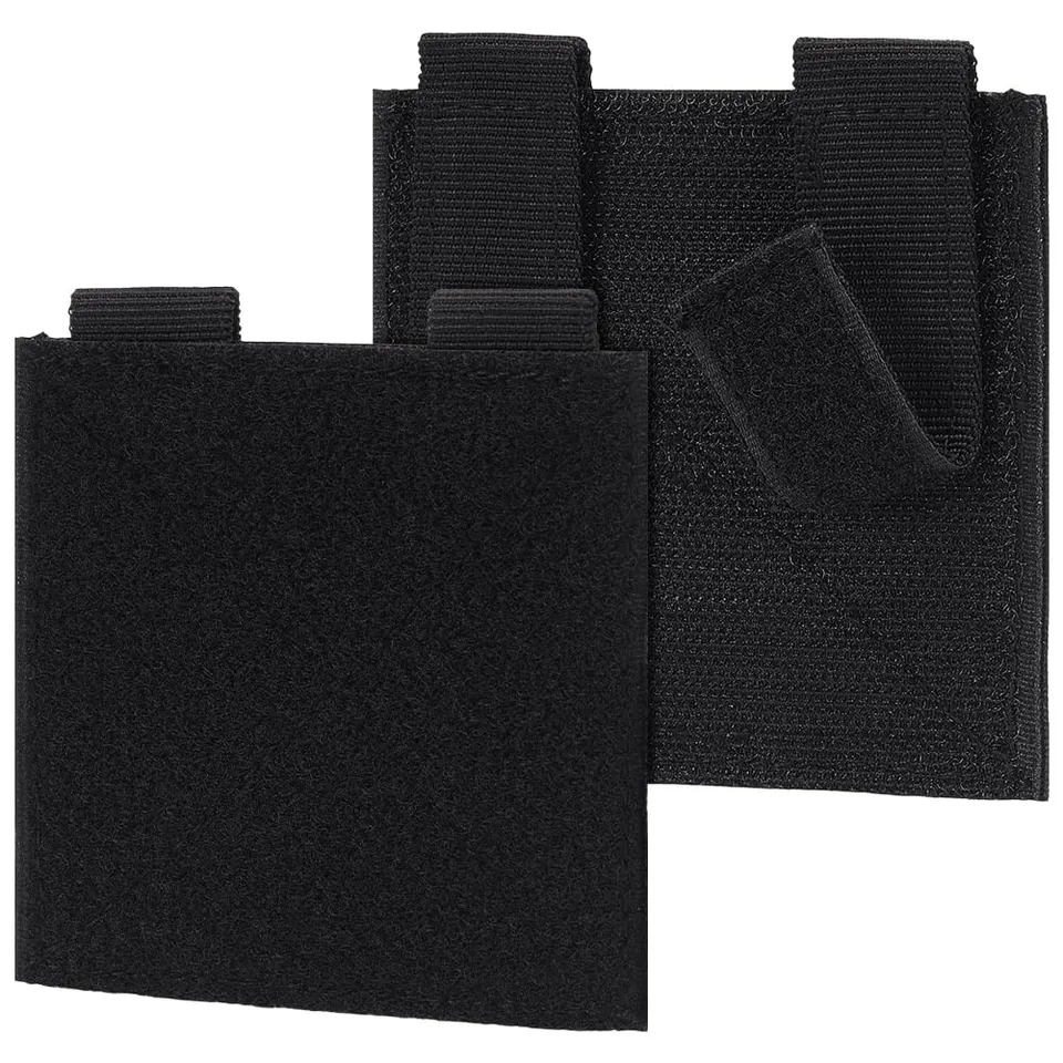 BENECREAT panneau patch tactique MOLLE noir 6 pcs 110mm