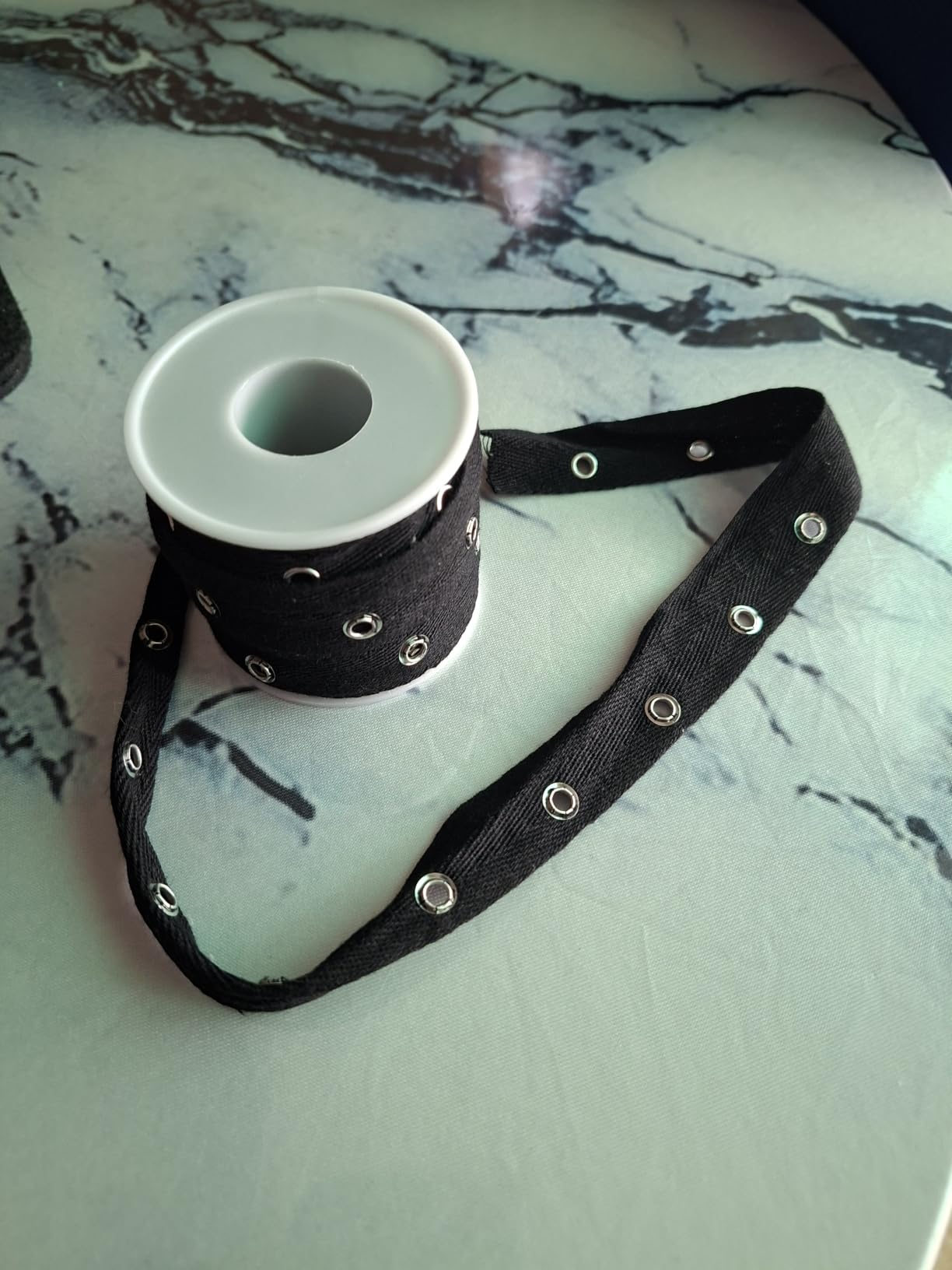 Benecreat ruban à œillets blanc 7,3 m coton 25 mm