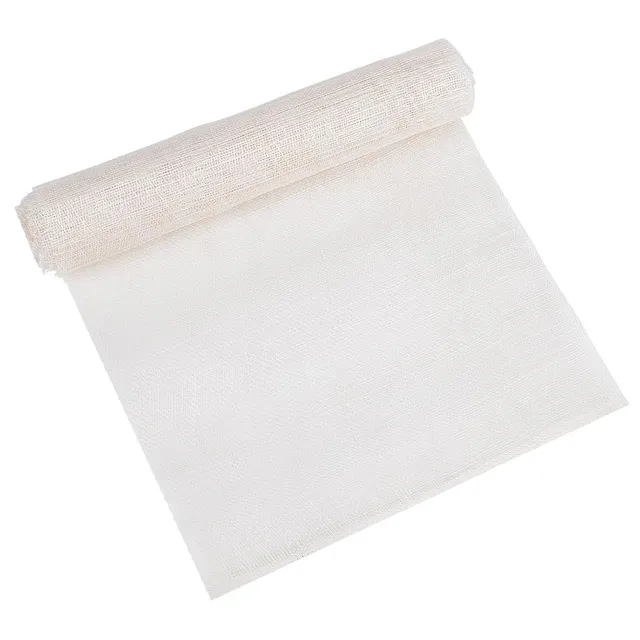 BENECREAT Tissu Maille Lin Sinamay 90x50cm Beige