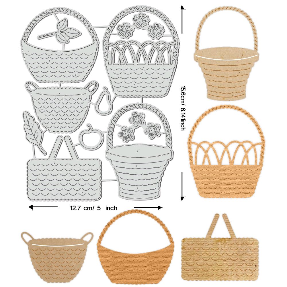 BENECREAT Dies Découpe Panier en Osier 12,7x15,6cm Scrapbooking